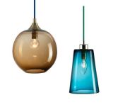 Modern Colorful Glass Pendant Lamp with Colored Knit Cable (WHG-112)