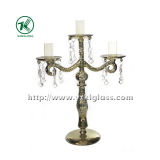 Glass Candle Holder with Three Posts by SGS (9.5*23.5*32.5)