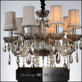 Decorative Pendant Crystal Chandelier in Brown for Hotel