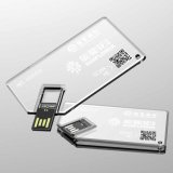 New Products Acrylic Transparent USB Flash Card for Hot-Selling