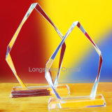 Sublimation Printing crystal Glass Award, Crystal Trophy Ice Peak