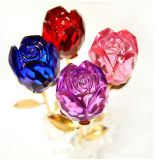 Custom Valentine's Day Gift & Wedding Gift Crystal Rose Flower