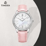 Ms Quartz Watch Fashion Setting Diamonds Wrist Watch with Leather Strap 71313