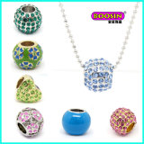 Wholesale Custom Fashion Alloy Colorful Crystal Bead Pendant Necklace Jewelley