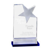 Simple Five-Pointed Star Crystal Trophy.