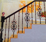 Artistic Wrought Iron Stair Handrail Railing as Steel Fence