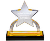 Acrylic Super Star Trophy (Five Star Award with Base)