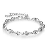 Wholesale Alloy White Gp Austrial Crystal Bracelet Fashion Jewelry Bracelet Bangle