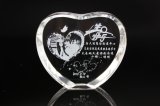 Heart Blank Crystal Cube for Lover for Engrave