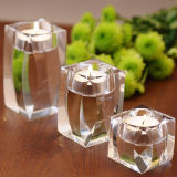 Romantic Crystal Glass Tealight Holder for Decoration