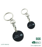 Custom Metal Trolley Coin Keychain for Europe Market