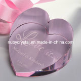Crystal Love Heart Paperweight for Wedding/Souvenir Personalized Gift 50mm