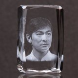 3D Laser Crystal Glass Engraving Photo Cube for Promotion Gifts