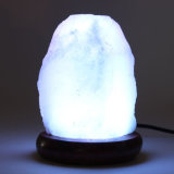 White Crystal Himalayan Salt Lamp with Night Light
