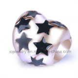 Christmas Starry Heart Jewelry Gift Custom Metal Beads
