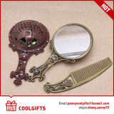 Promotional Gift Antique Crystal Decorative Makeup Mirror &Comb Set