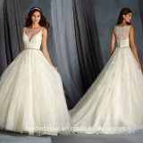 Plus Size Wedding Gowns Beading Custom A-Line Bridal Dresses G1774