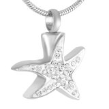Crystals Inlay Star Shape Pet/ Human Cremation Jewelry Pendant