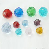 High Quality Faceted Crystal Balls with Hole for Chandelier