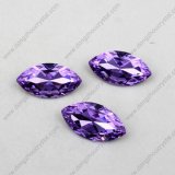 Wholesale Machine Cut Violet Crystal Fancy Stone with Silver Plating