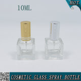 10ml Square Clear Cosmetic Glass Perfume Oils Bottle with Spray