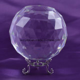 110mm Crystal Glass Transparent Clear Faceted Ball for Decoration