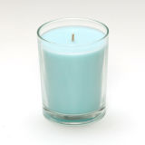 Hot Selling Vintage Style Color Blue Candle Lighter Clear Glass Container Candles for Decorating