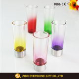 Promotional Souvenir Custom Shooter Glass with Metal Base