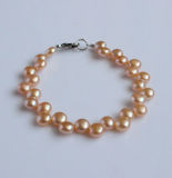 6-7mm Hand Made Coin Freshwater Pearl Bracelet (EB1561-1)