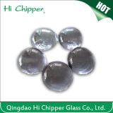 Iridescent Clear Flat Back Fire Pit Glass Beads