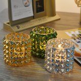 Color Plating High Quality Glass Candle Holders