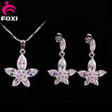 Wholesale Supply Necklace and Earrings Cubic Crystal Jewelry Set