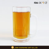 Custom Logo Grind Beer Glass Mug with Handle 500ml