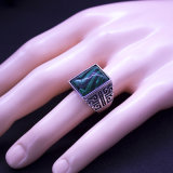 Newest Design Square Green Stone Ring