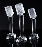 Crystal Microphone Trophy for Music Competition Souvenir