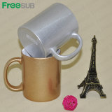 Freesub Photo Exclusive Personalized Custom11oz Silver and Golden Ceramic Sublimation Coffee Mug Mkb36