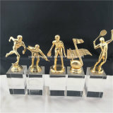Metallic Metal Athlete Metal Crystal Trophy