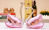 The Hot Sale Pink Crystal Swan for Gift to Sourvenir