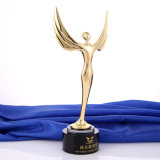 High Quality! Golden Wings Metal Trophy Crystal Trophy Souvenir