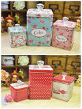 Cake Biscuits Sweets Candy Chocolate Tin Box with Crystal Handles