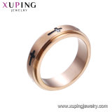 15126 Xuping Promotion Popular Ladies Jewelry Cross Paint on Surface Style Rose Gold Finger Ring