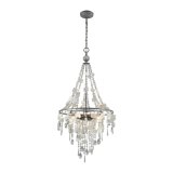 Shell and Crystal Chain 5 Light Chandelier