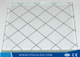 6mm Wired Figured/Patterned Glass/Tempered/Reflective Building Glass with Ce&ISO9001