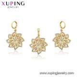 64937 Fashion Elegant Diamond Gold Plated Wedding Jewelry Set