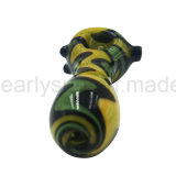 Handcraft Glass Smoking Pipe with Bowl (ES-HP-474)