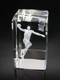 Hot Sale 3D Laser Engraving Crystal Cube for Business Gift or Souvenir
