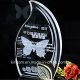 Leaf Model K9 Crystal Award Medal with Butterfly (KS04127)