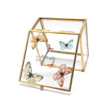 Custom Butterfly Pattern Glass Crystal Jewelry Gift Box (JB-1061-11)