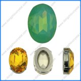 Green Opal Oval Crystal Stones Beads Jewelry