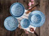Blue Chinese Fashion Set Ceramic Bowl Plate Mug